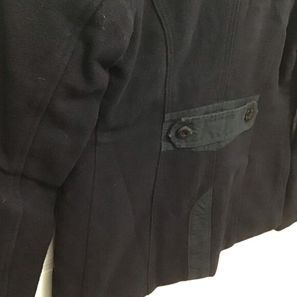 NWT Y2K REPLAY jacket pea coat navy blue wool & cotton 50% wool 50% cotton small - Picture 8 of 16